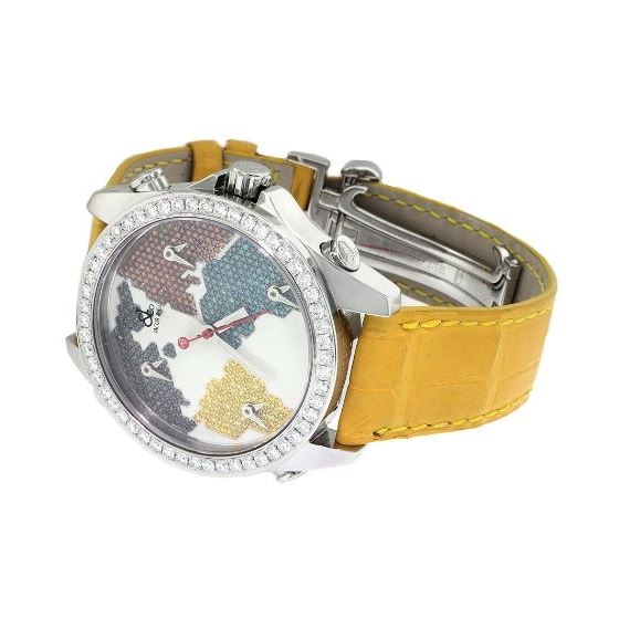 Jacob Co. Yellow Band Five Time Zone World Map 4-2