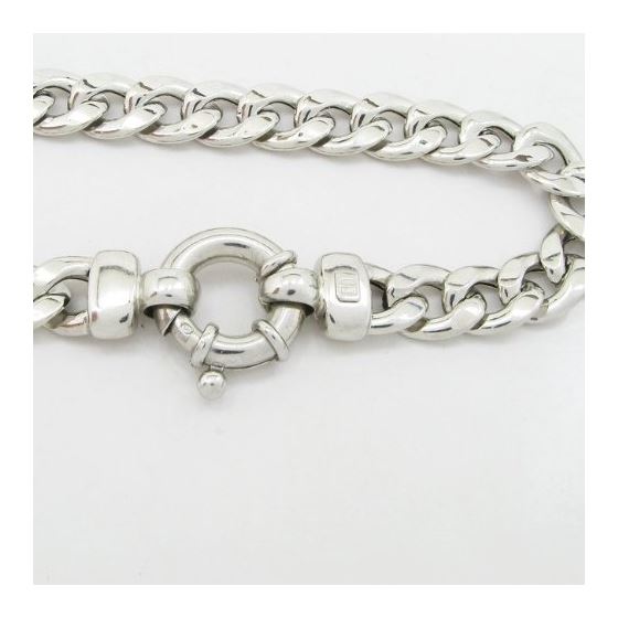 Sterling silver Curb link white bracelet mbmi53 2