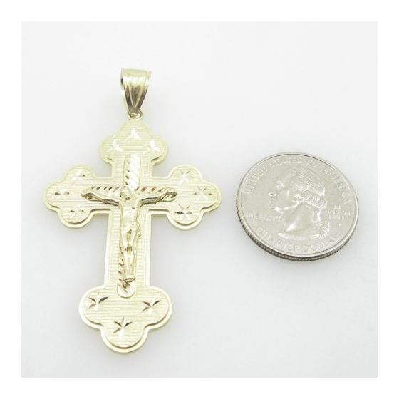 Mens 10K Solid Yellow Gold jesus cross Length - 2.36 inches Width - 1.38 inches 4