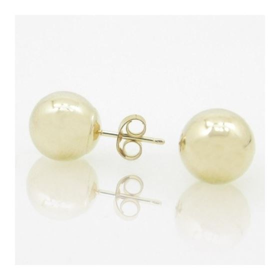 14k Yellow Gold Ball Stud Earrings pushback 3 4 5 6 7 8 10 12 14 MM (8 Millimeters) 2