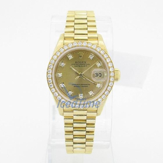 Rolex Datejust Champagne Dial Automatic Yellow Gold Ladies Watch 2