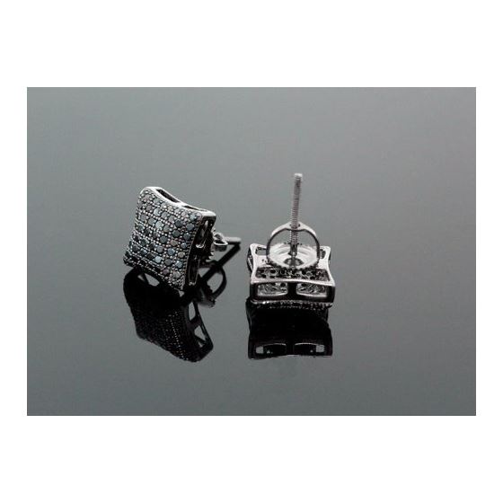 Sterling Silver Unisex Fashion Hand Set Stud Earrings ME0217 2