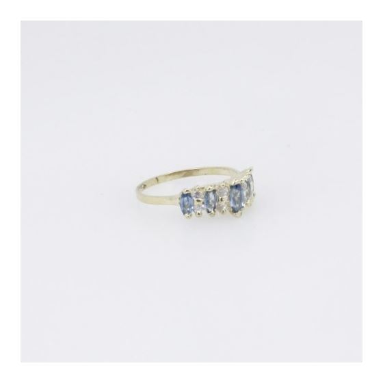 10k Yellow Gold Syntetic blue gemstone ring ajr68 Size: 8 4