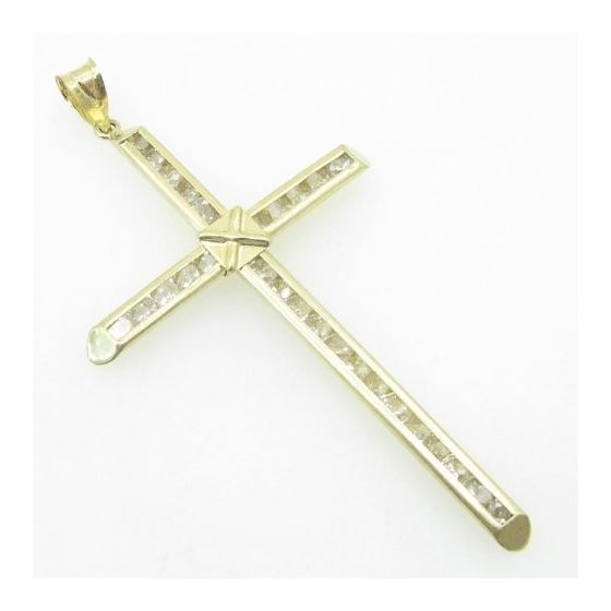 Mens 10K Solid Yellow Gold x cross Length - 2.83 inches Width - 1.54 inches 2