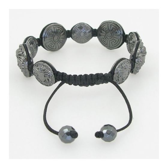 Black Greek style medusa string bracelet beaded macrame jewelry fashion bead 4