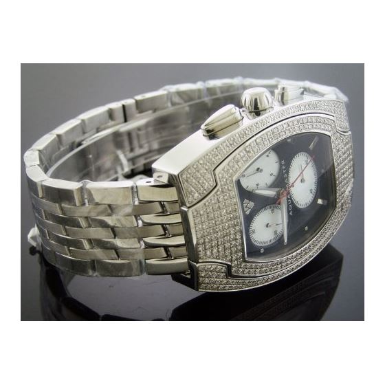 4.00Ct Diamond Black Face Stainless Steel Band W-2