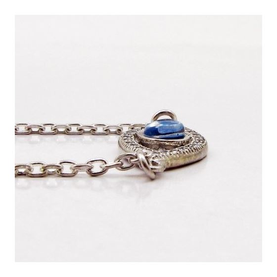 Womens Sterling silver Blue evil eye pendant necklace 4