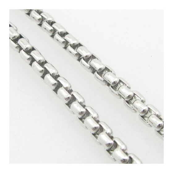 Mens .925 Italian Sterling Silver Box Link Chain Length - 36 inches Width - 3mm 4