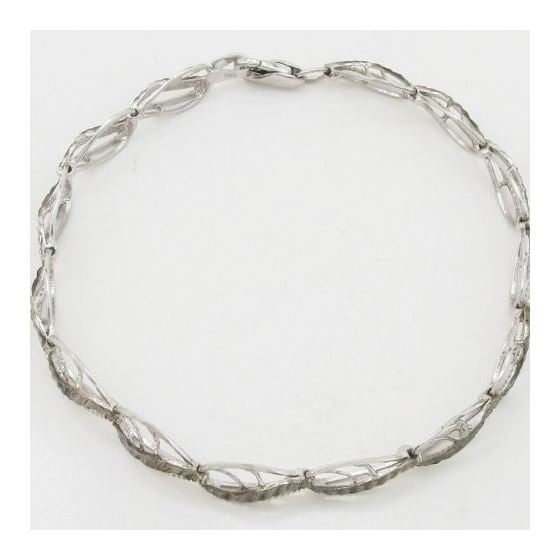 Women silver fancy link bracelet SB3 7.25 inches long and 9mm wide 4