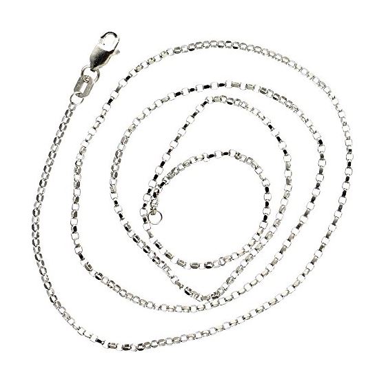 14K WHITE Gold SOLID ROUND CABLE Chain - 20 Inches Long 1.4MM Wide 2