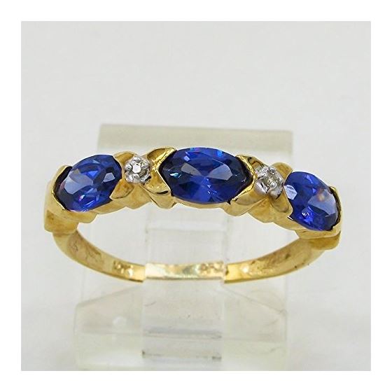 10K Yellow Gold womens gemstone ring ASVJ11 2