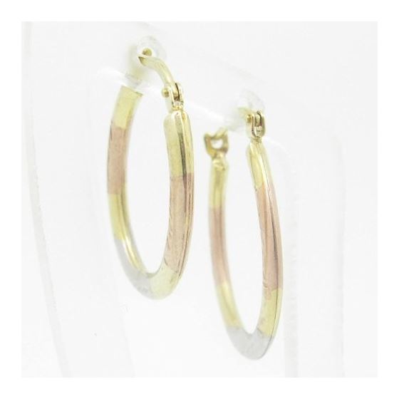 Ladies 10K Gold and .925 Italian Sterling Silver Earrings Stud Hoop Huggie Ball Fashion Dangle Swag 