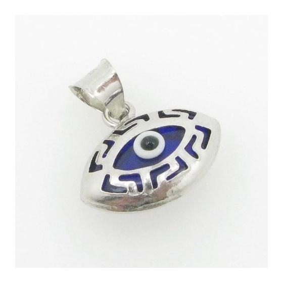 womens bp148 kabbalah evil eye .925 Sterling Silver good luck charm pendant 2