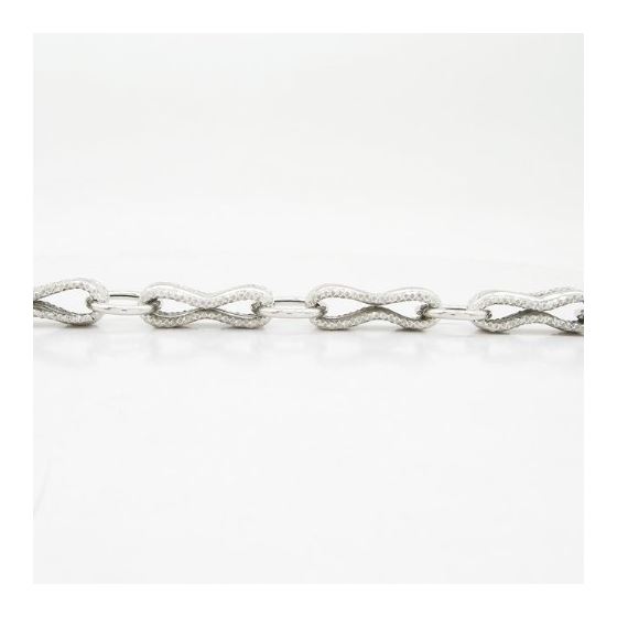 Womens Sterling silver Circular multi link bracelet 4