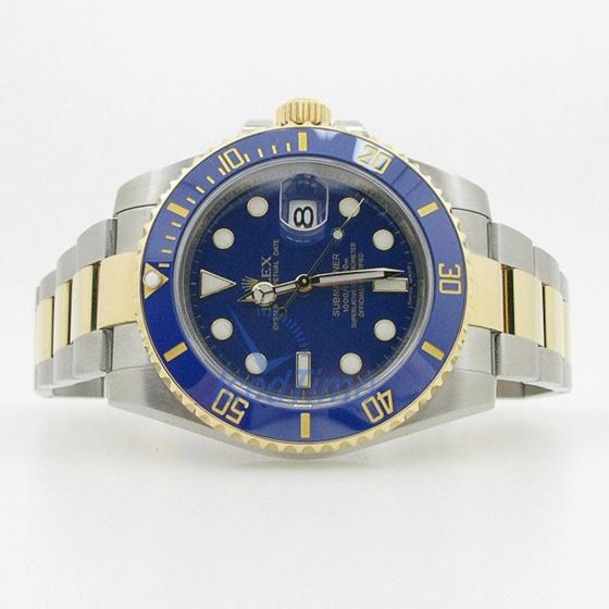 Rolex Submariner Blue Index Dial Oyster Bracelet Mens Watch 4