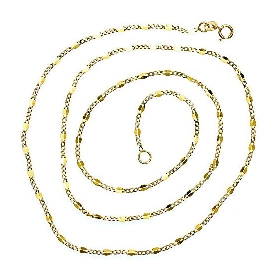 14K Diamond Cut Gold SOLID FANCY Chain - 20 Inches Long 1.9MM Wide 2