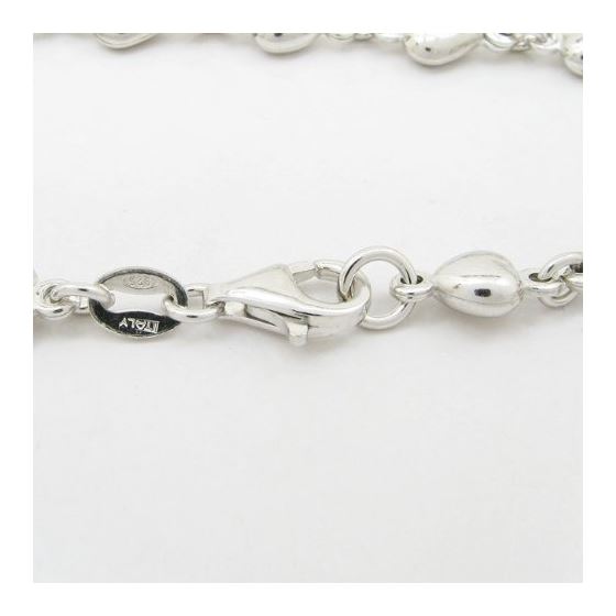 Womens Sterling silver Heart link bracelet 2