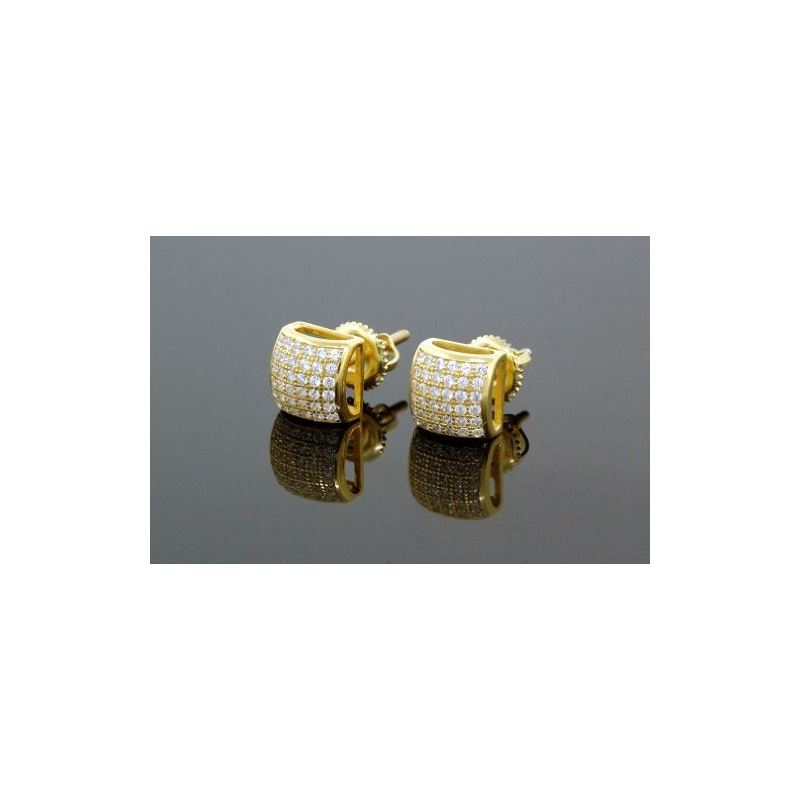 .925 Sterling Silver Yellow Square White 58869 1