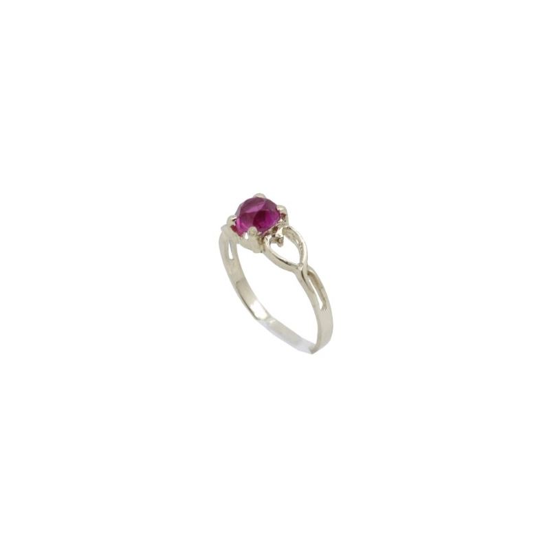 10k Yellow Gold Syntetic red gemstone ri 62701 1