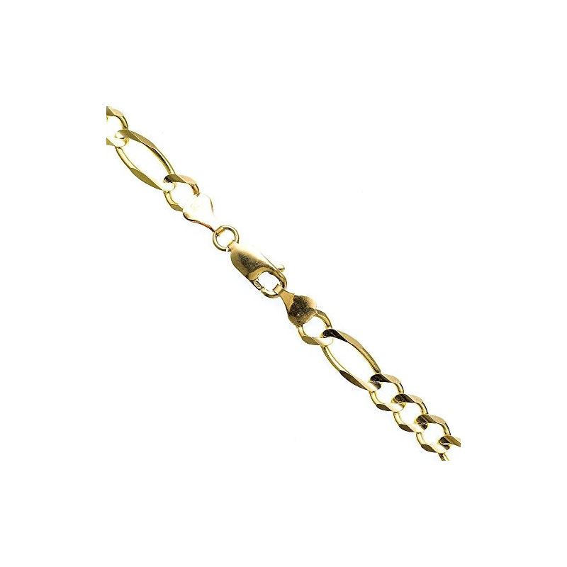 14K YELLOW Gold SOLID FIGARO Chain - 26  70193 1