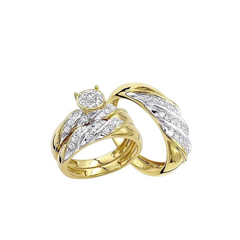 Affordable 10K Gold Diamond Engagement Ring Weddin