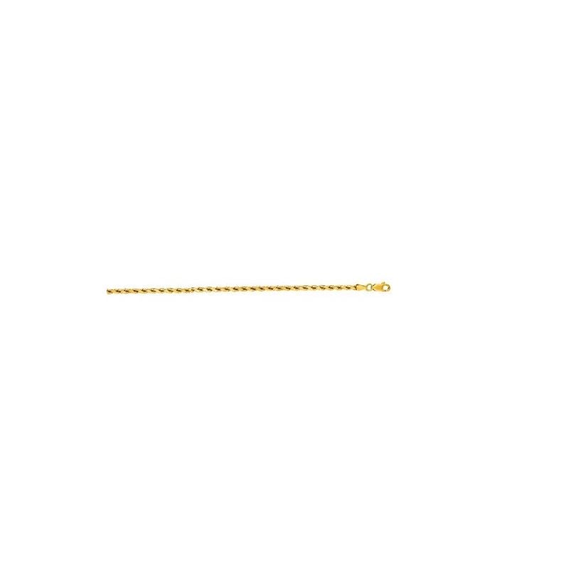 14K Yellow Gold Solid Diamond Cut Rope C 70144 1