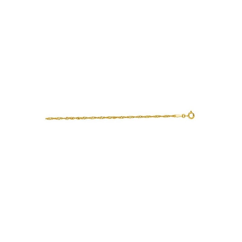 "10K Yellow Gold Singapore Chain 20"" inch 61649 1