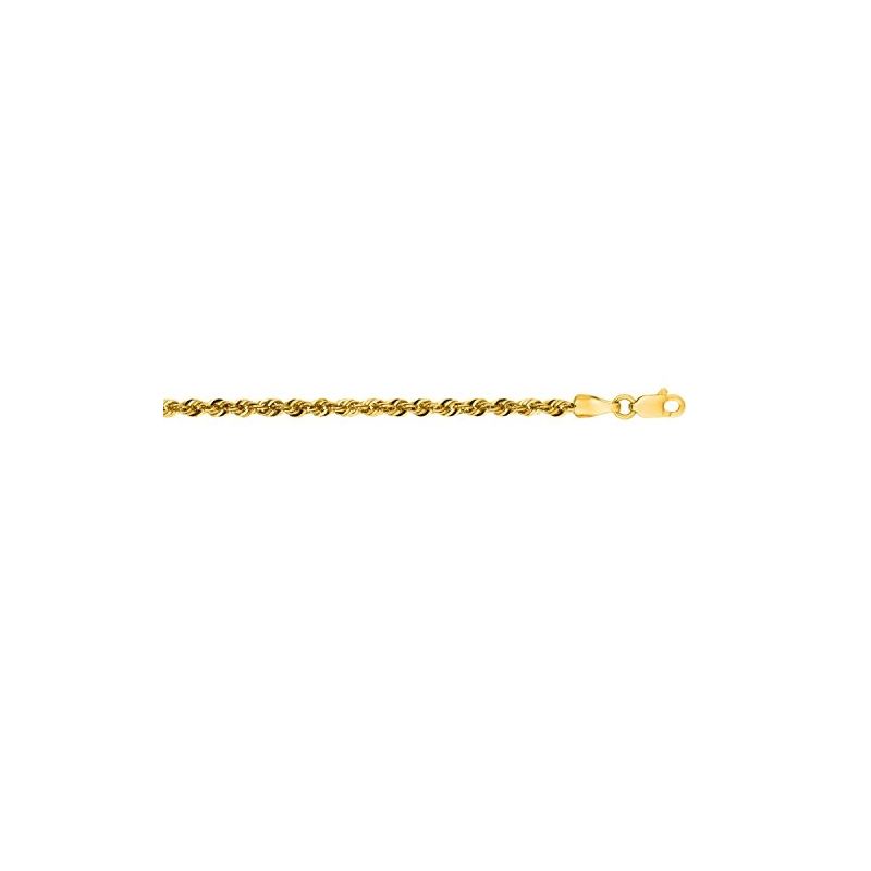 "14K Yellow Gold Light Rope Chain 18"" inc 69434 1