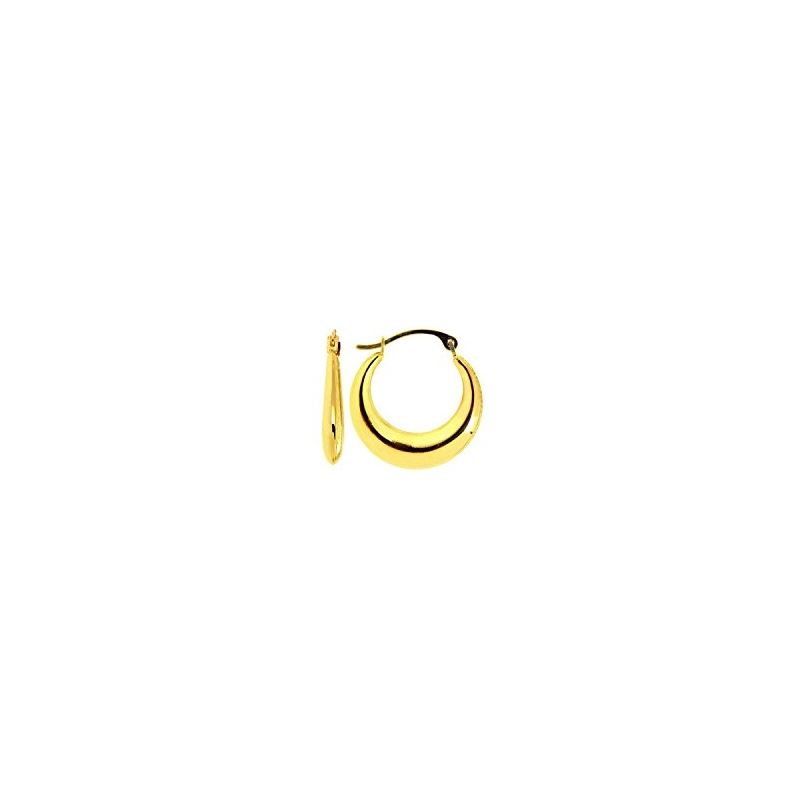 14K Yellow Gold Ladies Hoop Earrings S90 69206 1