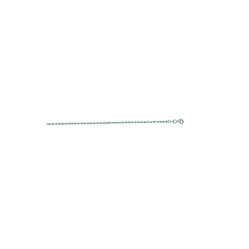 14K White Gold Solid Diamond Cut Rope Ch 65920 1