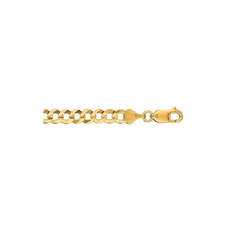 14k Real Yellow Gold Comfort Cuban Curb  64485 1