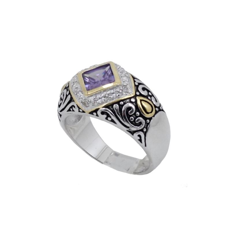 Ladies .925 Italian Sterling Silver Purp 73892 1