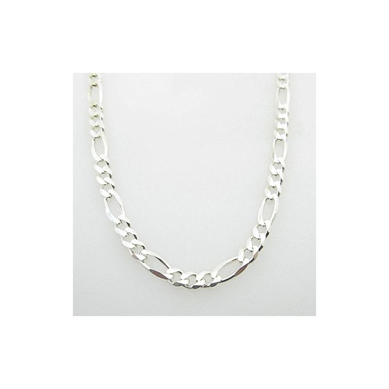 Silver Figaro link chain Necklace BDC96 79738 1