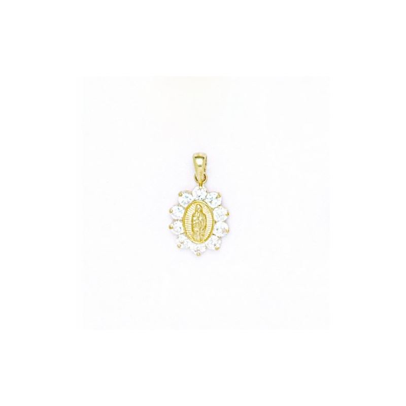 14k Gold Surrounded By Love Pendant With Cz P105 4