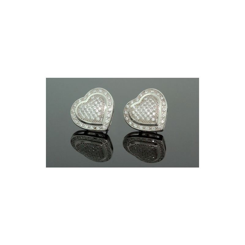 .925 Sterling Silver White Heart White C 58611 1