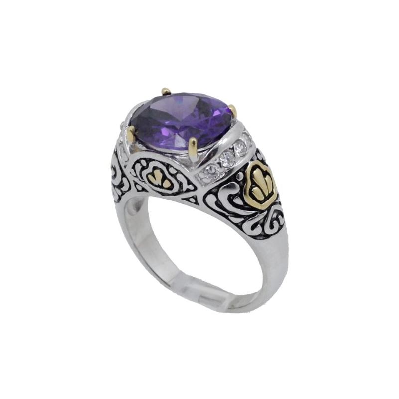 Ladies .925 Italian Sterling Silver Purp 73964 1