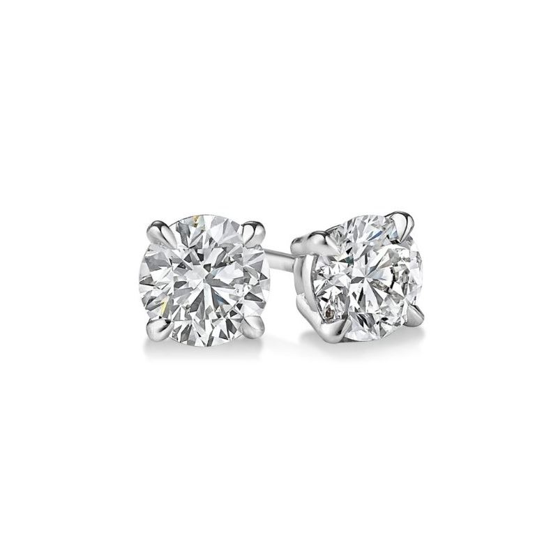 Gold Round Cut Diamond Stud Earrings 1ct 73431 1