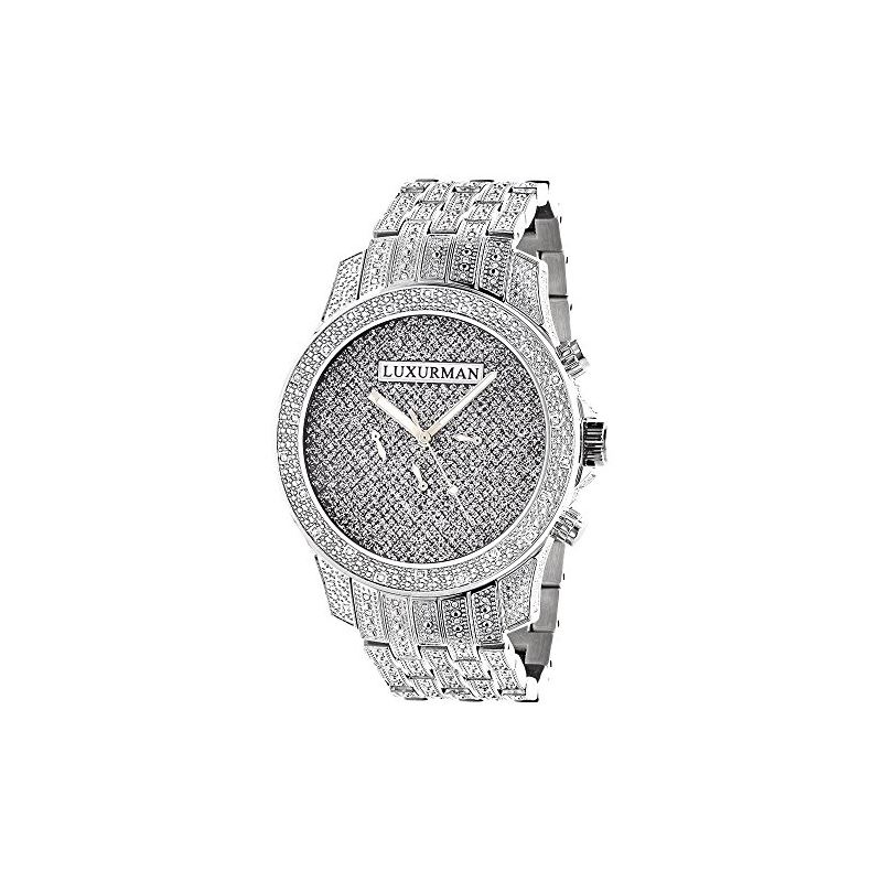 Mens LUXURMAN Watches: Real Diamond Watch 1.25Ct