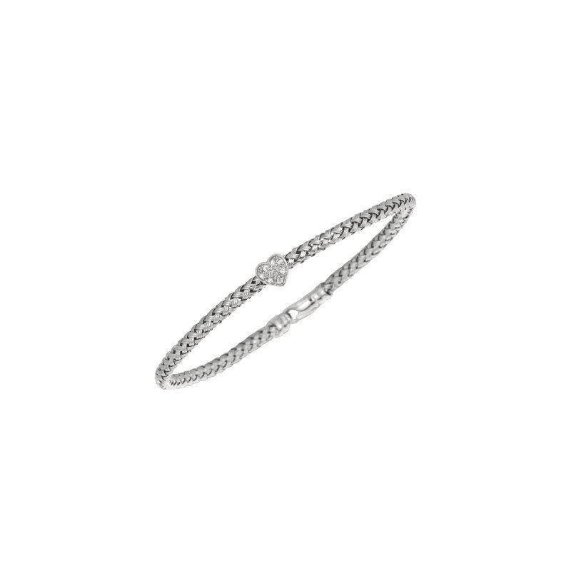 Sterling Silver 3.6 Mm Wide Shiny Rhodium Finish B