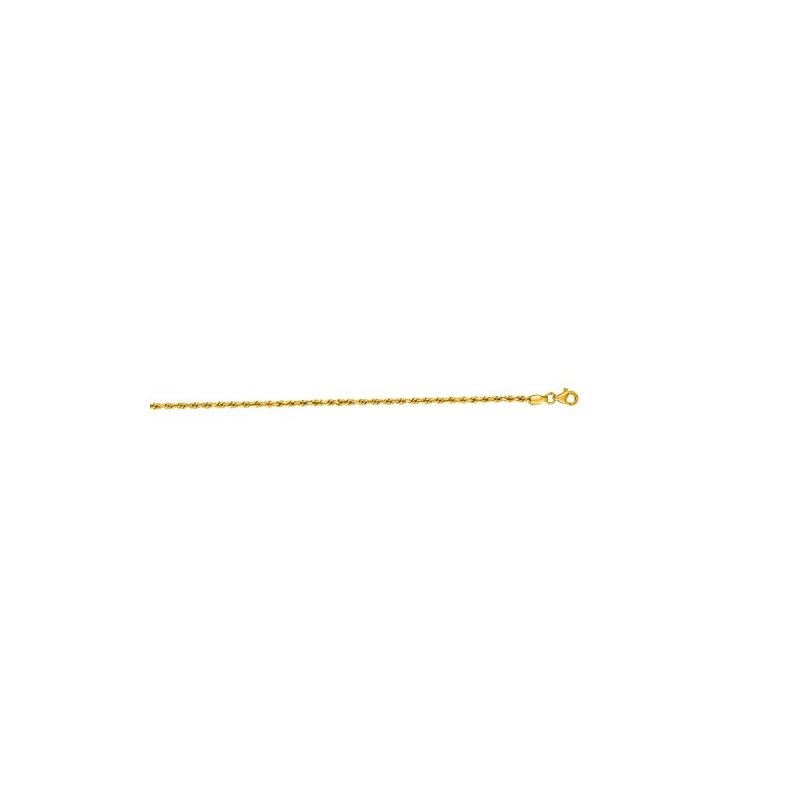 14K Yellow Gold Solid Diamond Cut Rope C 70160 1