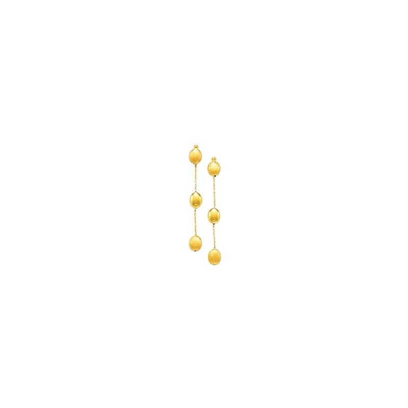 14K Yellow Gold Ladies Drop Earrings ER2 69106 1