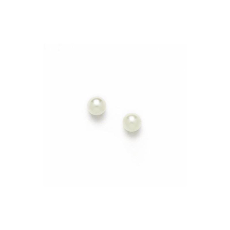 14K Yellow Gold genuine pearl and cz ear 68335 1