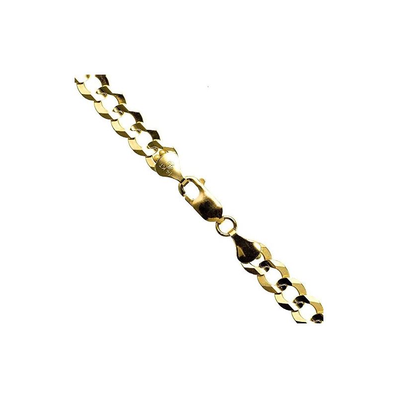 14K YELLOW Gold SOLID ITALY CUBAN Chain  70368 1