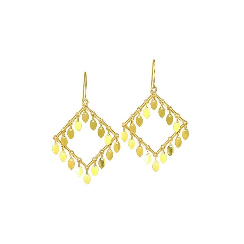14K Yellow Gold Ladies Drop Earrings ER3 69110 1