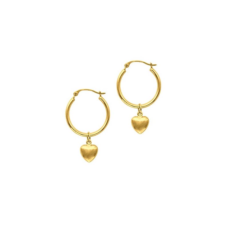 14K Yellow Gold Ladies Drop Earrings ER9 69118 1