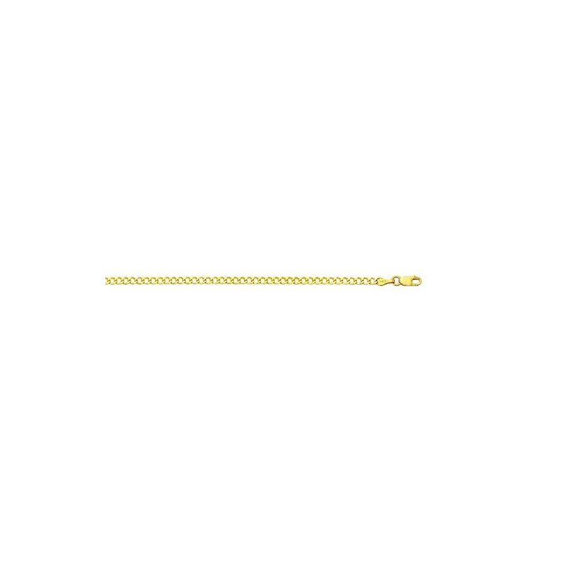 14K Yellow Gold 2.60mm wide Shiny Curb T 70865 1