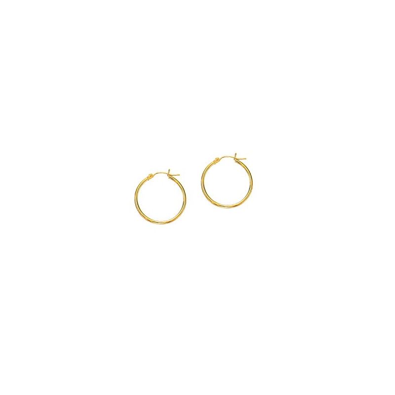 10K Yellow Gold Ladies Hoop Earrings 208 61374 1