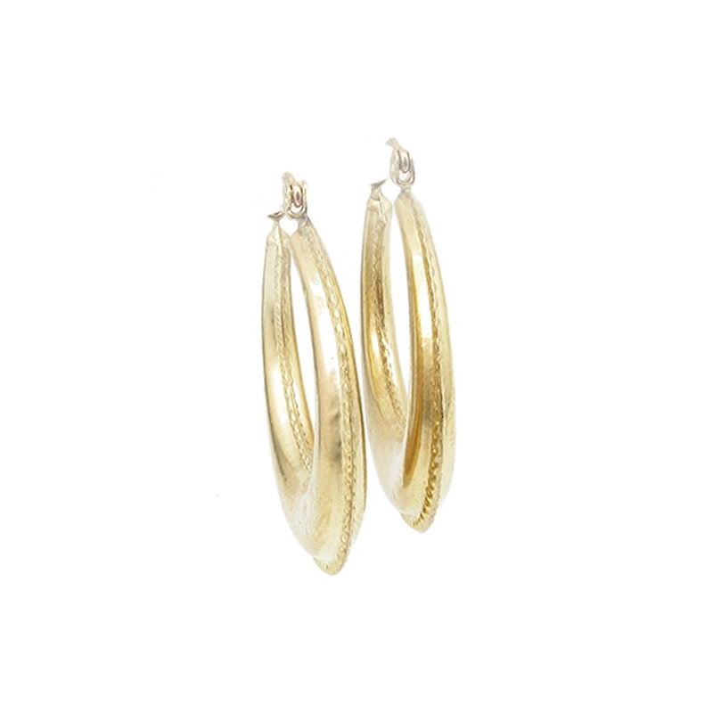 10k Yellow Gold earrings Coffee moon AGB 60528 1