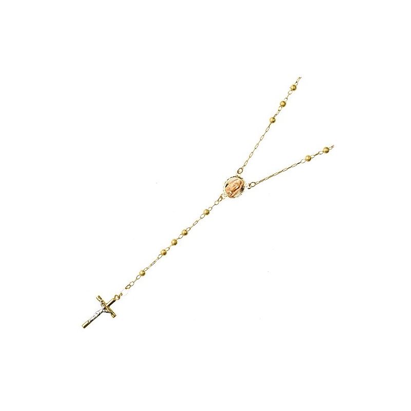 14K YELLOW Gold HOLLOW ROSARY Chain - 30 69022 1
