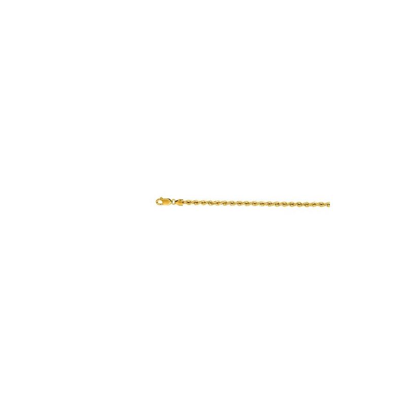 "14K Yellow Gold Solid Rope Chain 24"" inc 70426 1